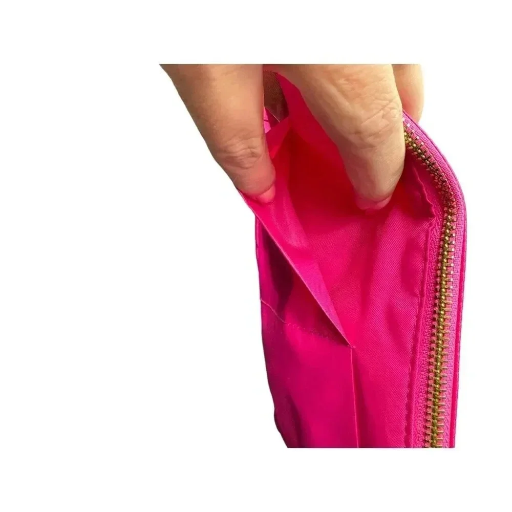 Sonia Kashuk Hot‎ Pink Makeup Bag Cosmetic Travel Pouch Nylon Zip Organizer Case